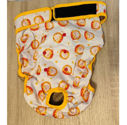 Pañal mascotas talla XXL color blanco con amarillo