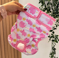Pañal mascotas talla L color blanco con rosa de hipopotamos
