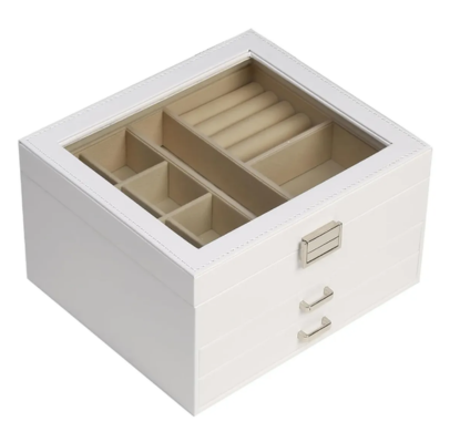 Joyero Organizador con divisiones Blanco