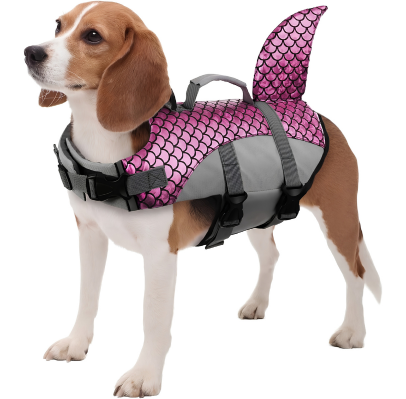 Chaleco salvavidas para mascotas talla L de escamas