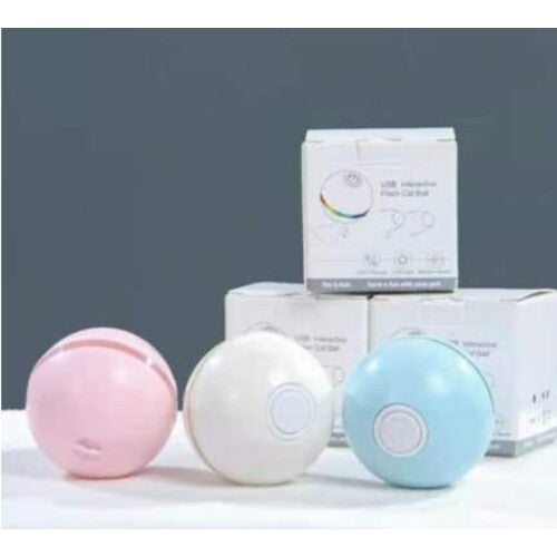 Pelota Interactiva Juguete Luz Led ,carga Usb Gatos Y Perros