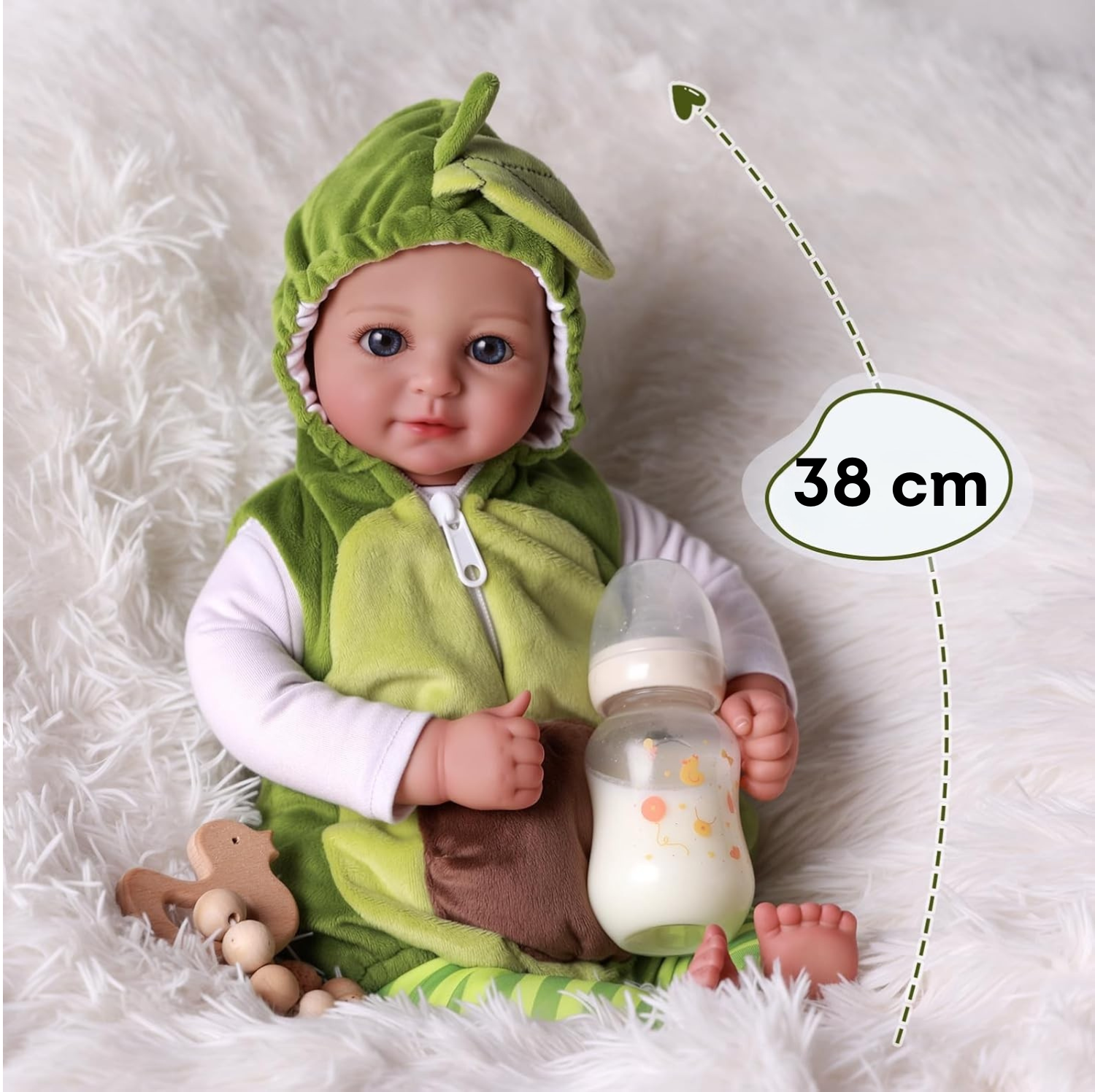 Muñeca Reborn de aguacate de juguete