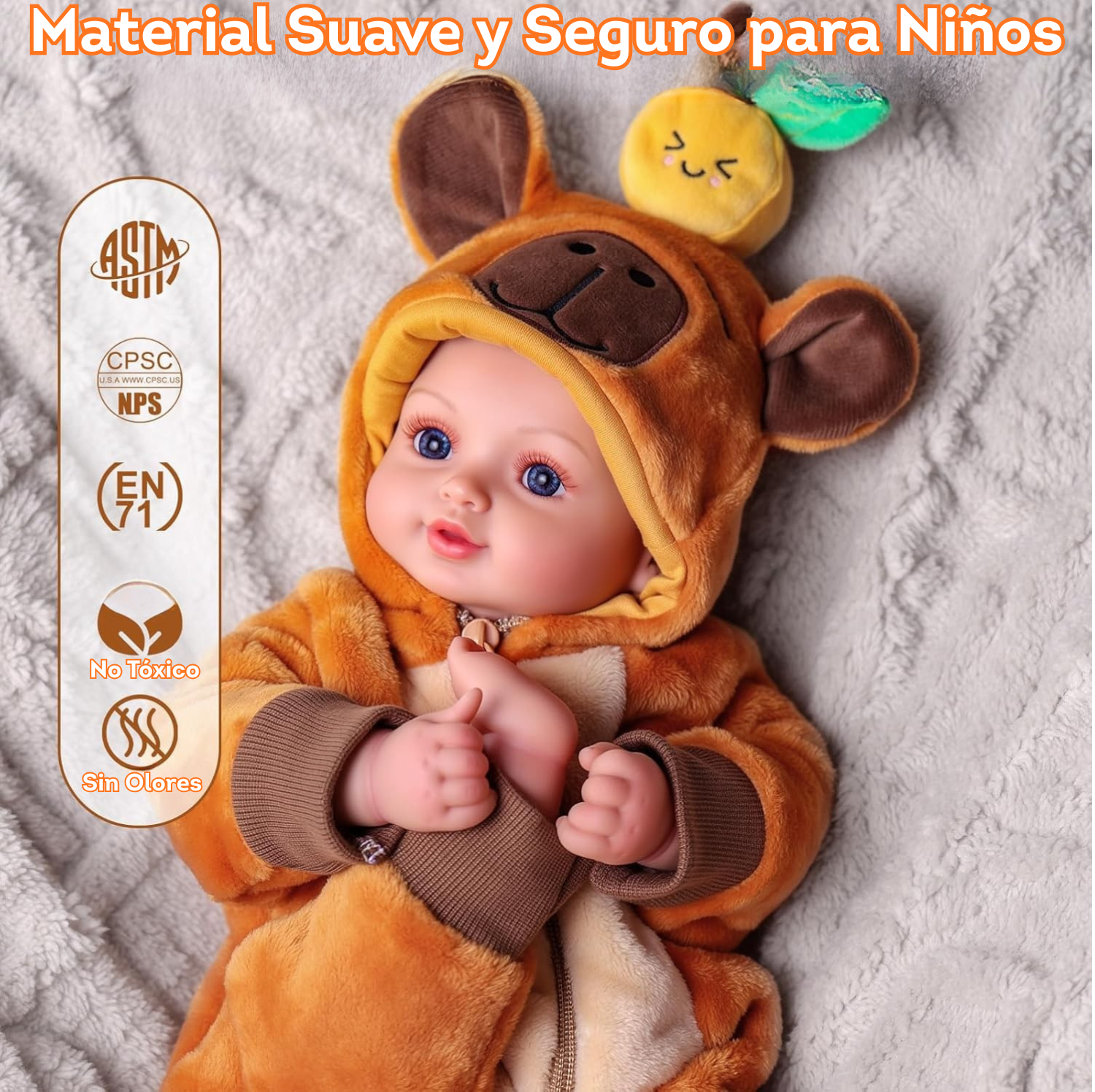 Muñeca Reborn de capibara de juguete