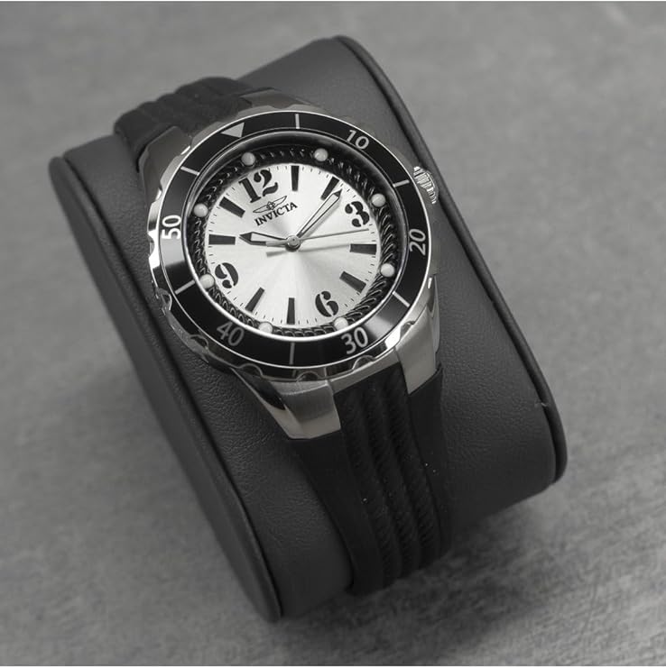 Reloj Invicta de dos tonos de cuarzo con pantalla analógica - negro con plateado (SOBRE PEDIDO)