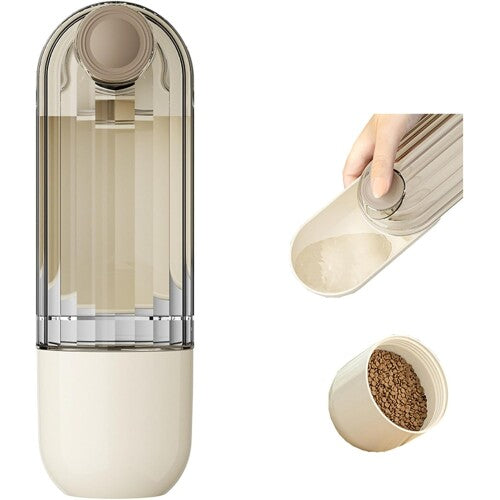 Botella de agua portátil para mascotas Beige