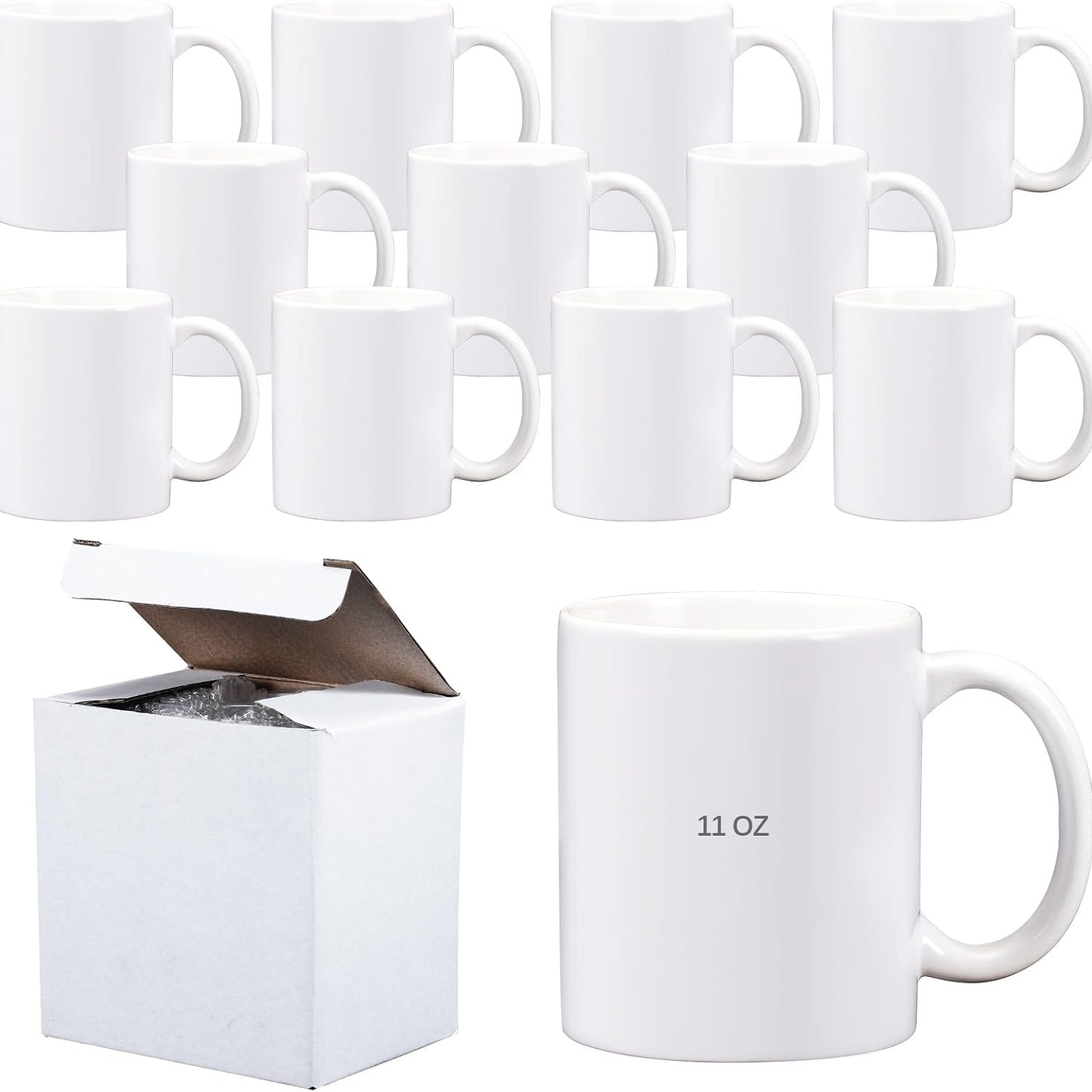Paquete de 8 tazas de sublimación de 11 oz - SOBREPEDIDO