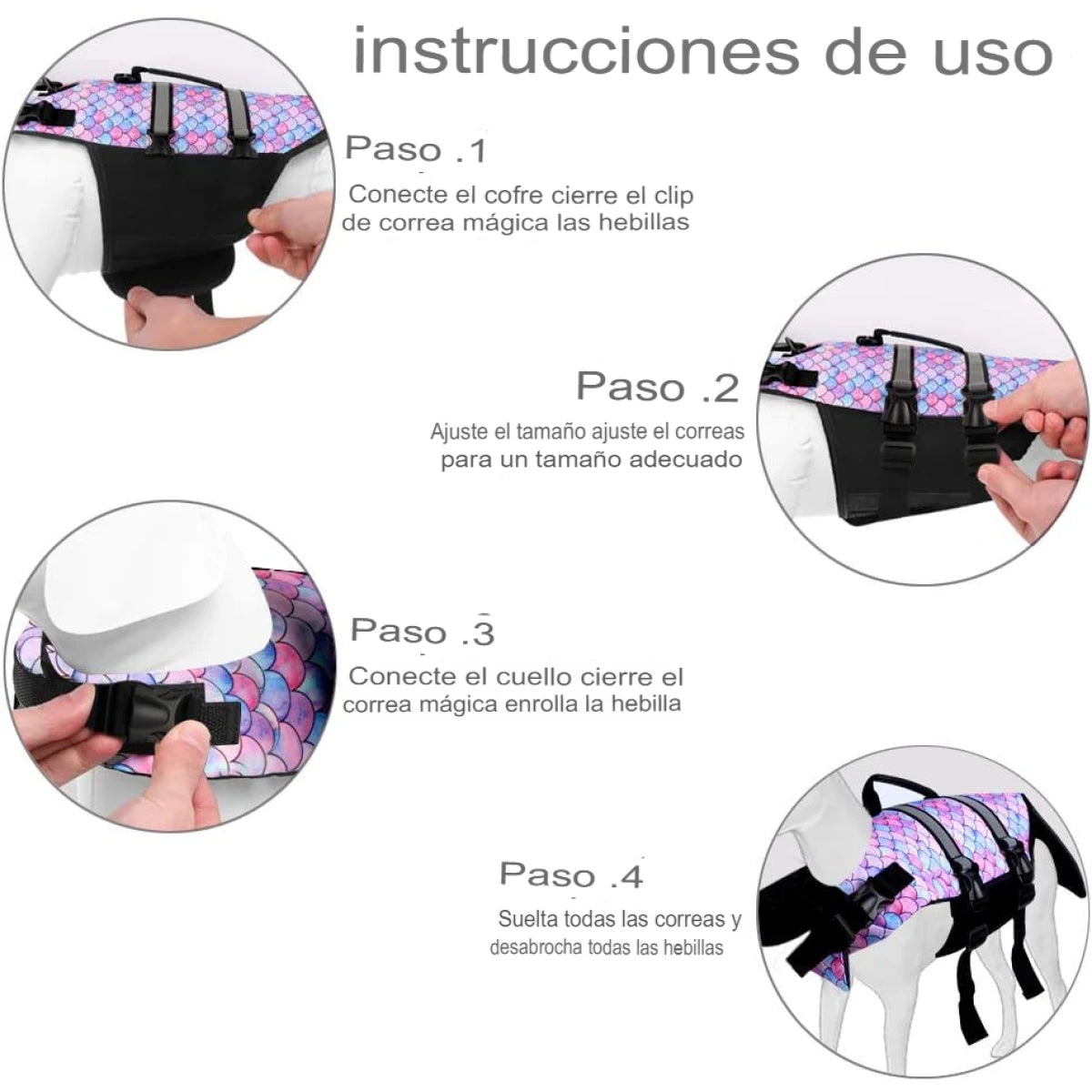 Chaleco Salvavidas Flotador Mascotas talla L