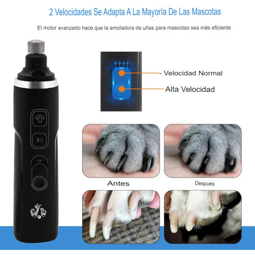 Lima Eléctrica para mascotas negra