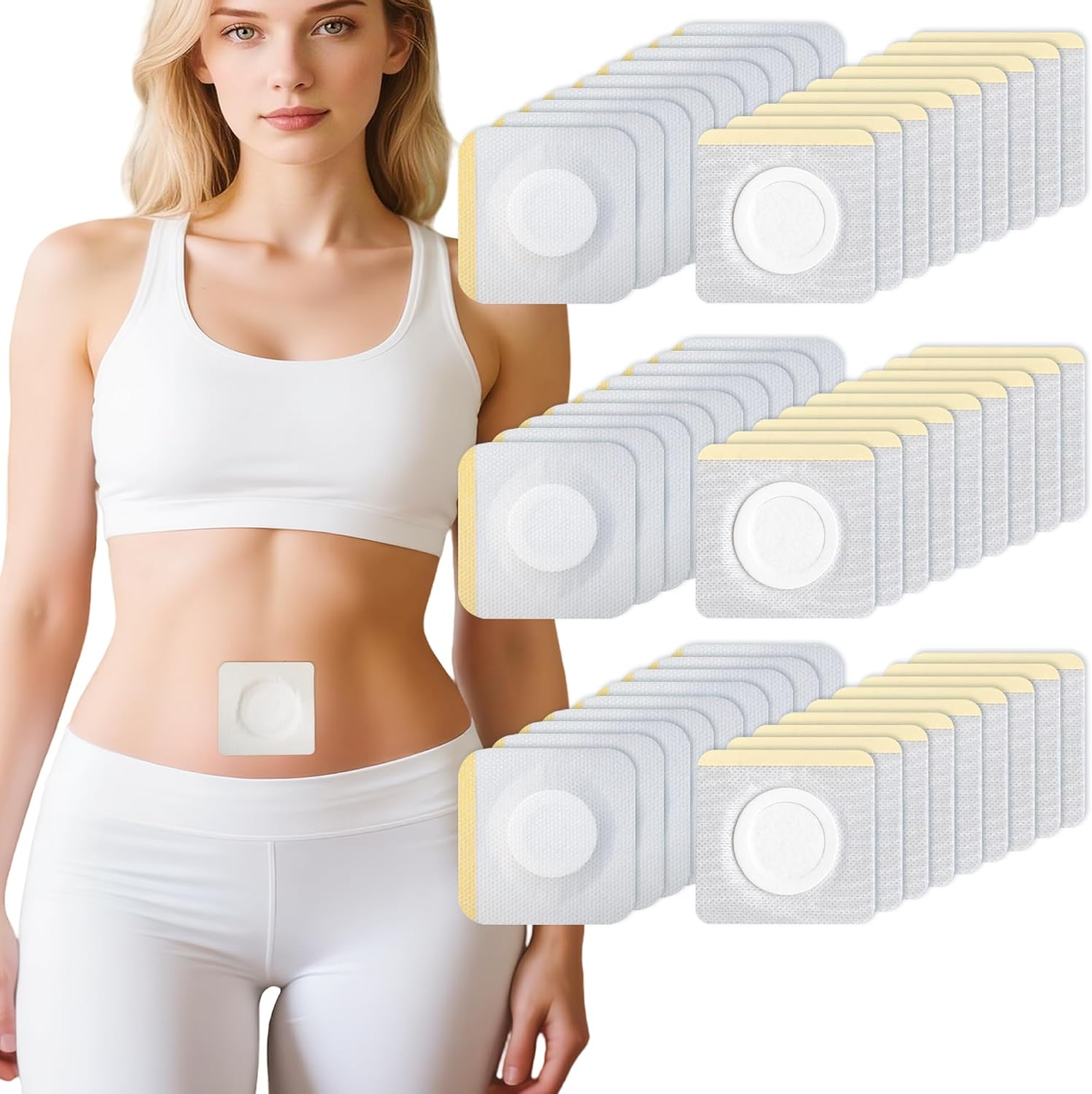 Parches de aceite de ricino para el ombligo x54