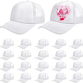 Paquete de 24 gorras de béisbol unisex para sublimación BLANCAS SOBREPEDIDO