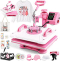 Prensa térmica de calor 5 en 1 Rosa con blanco (SOBRE PEDIDO)
