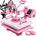 Prensa térmica de calor 8 en 1 Rosa con blanco (SOBRE PEDIDO)