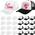 Paquete de 24 gorras de béisbol unisex para sublimación en blanco - Negro  SOBREPEDIDO