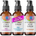 retinol para la cara, suero facial de vitamina C con suero de ácido hialurónico para la cara