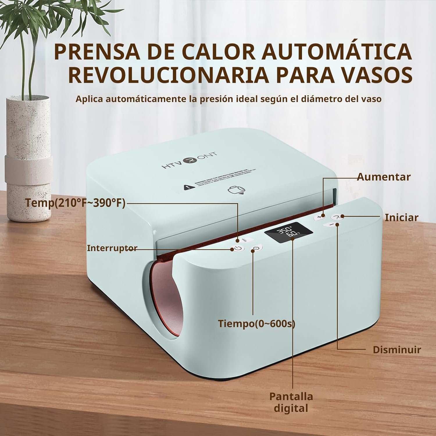 Máquina de Prensa Térmica para tazas, pocillos y termos Lila- SOBREPEDIDO