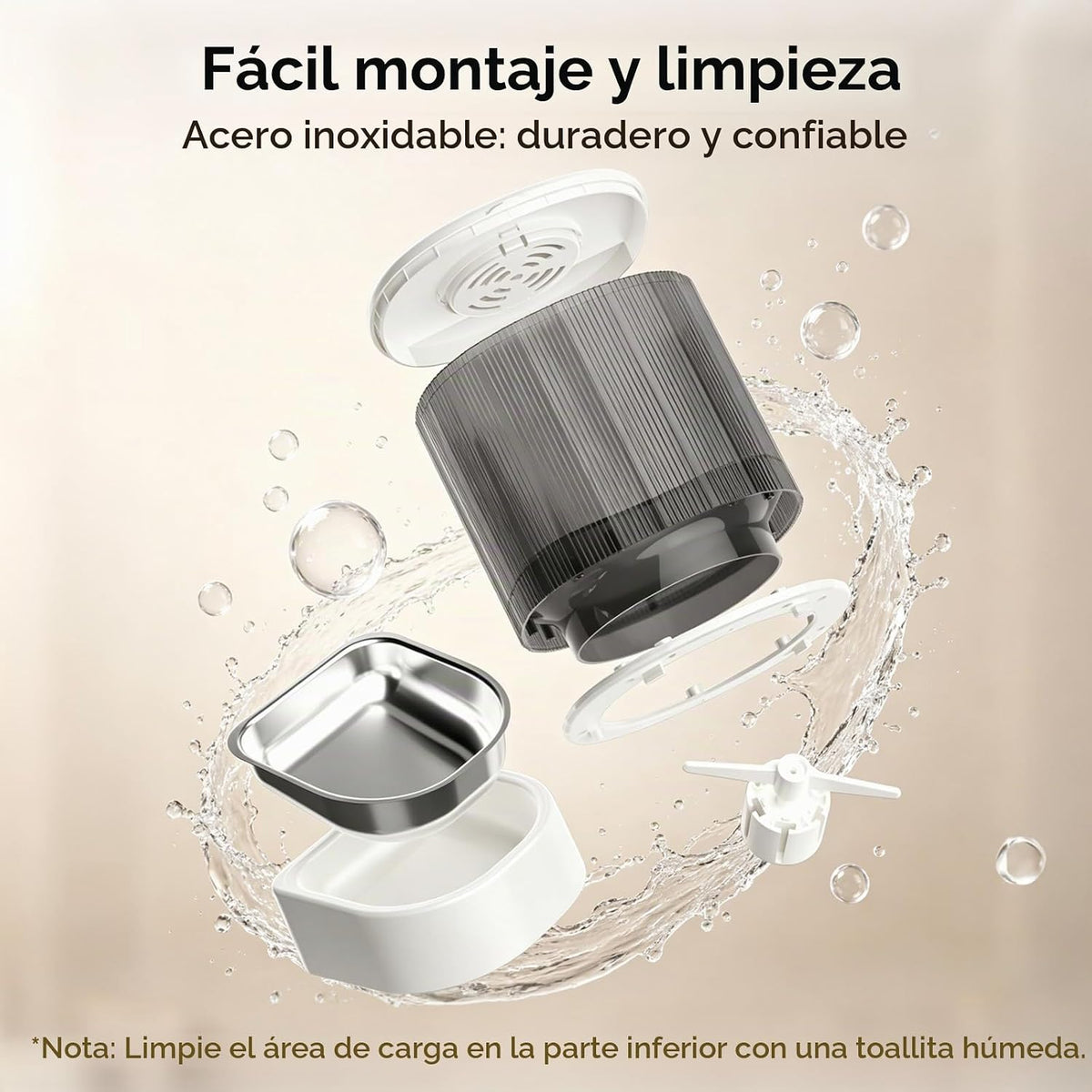 Comedero Automático 4 Litros para Mascotas color negro