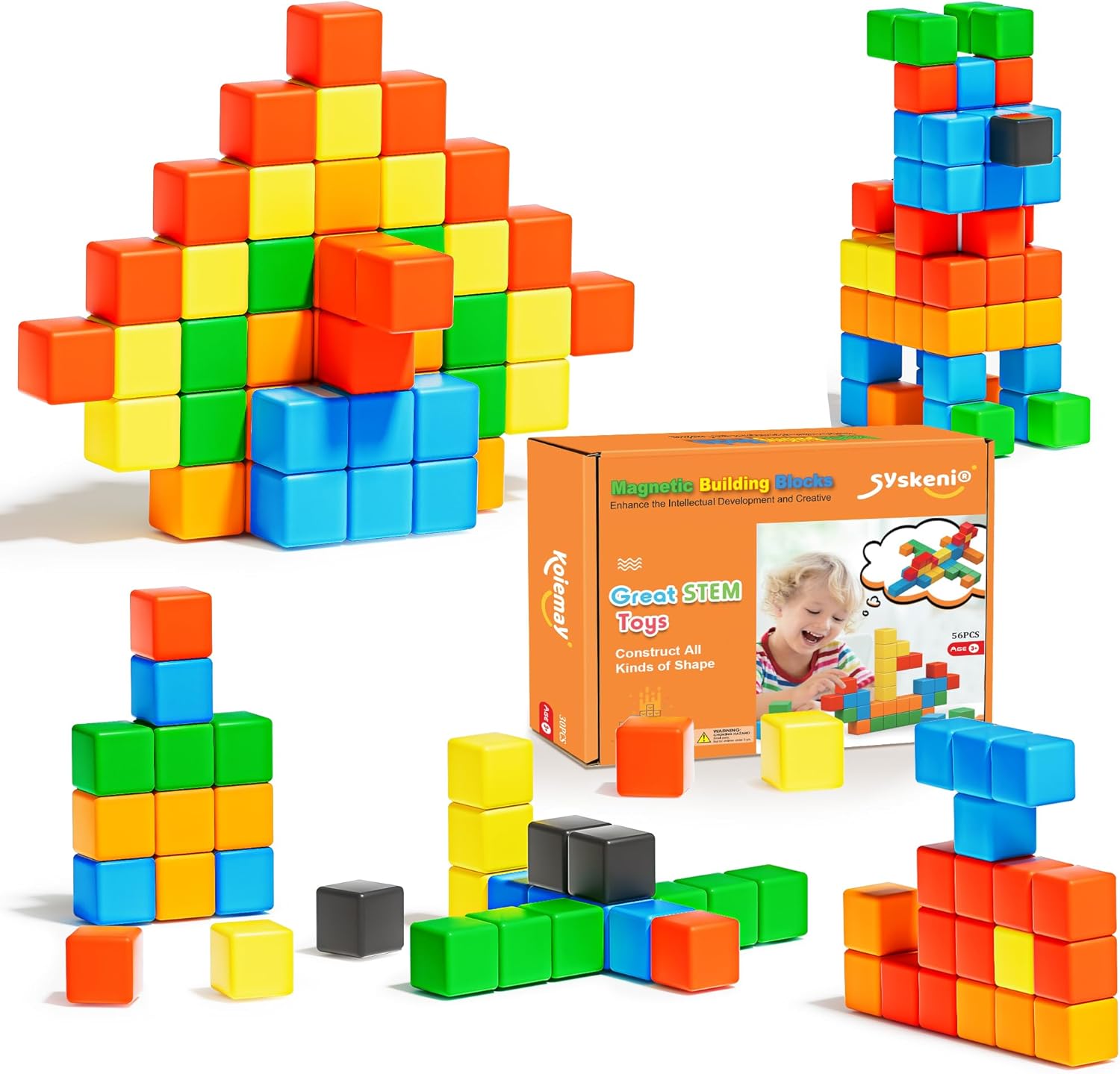 Fichas magnéticas 56 piezas para niños