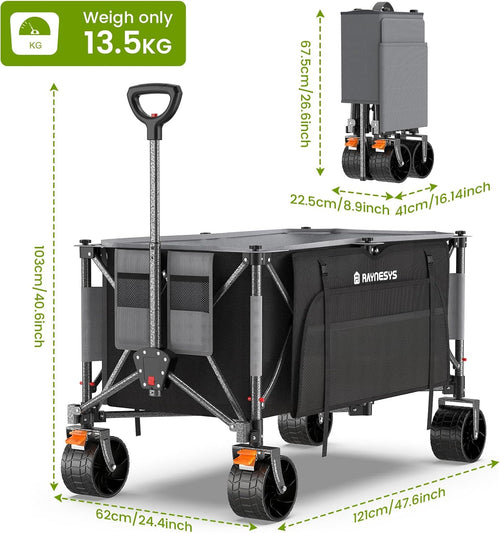Carrito plegable de 300L con ruedas SOBREPEDIDO