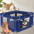 Corral para mascotas impermeable azul