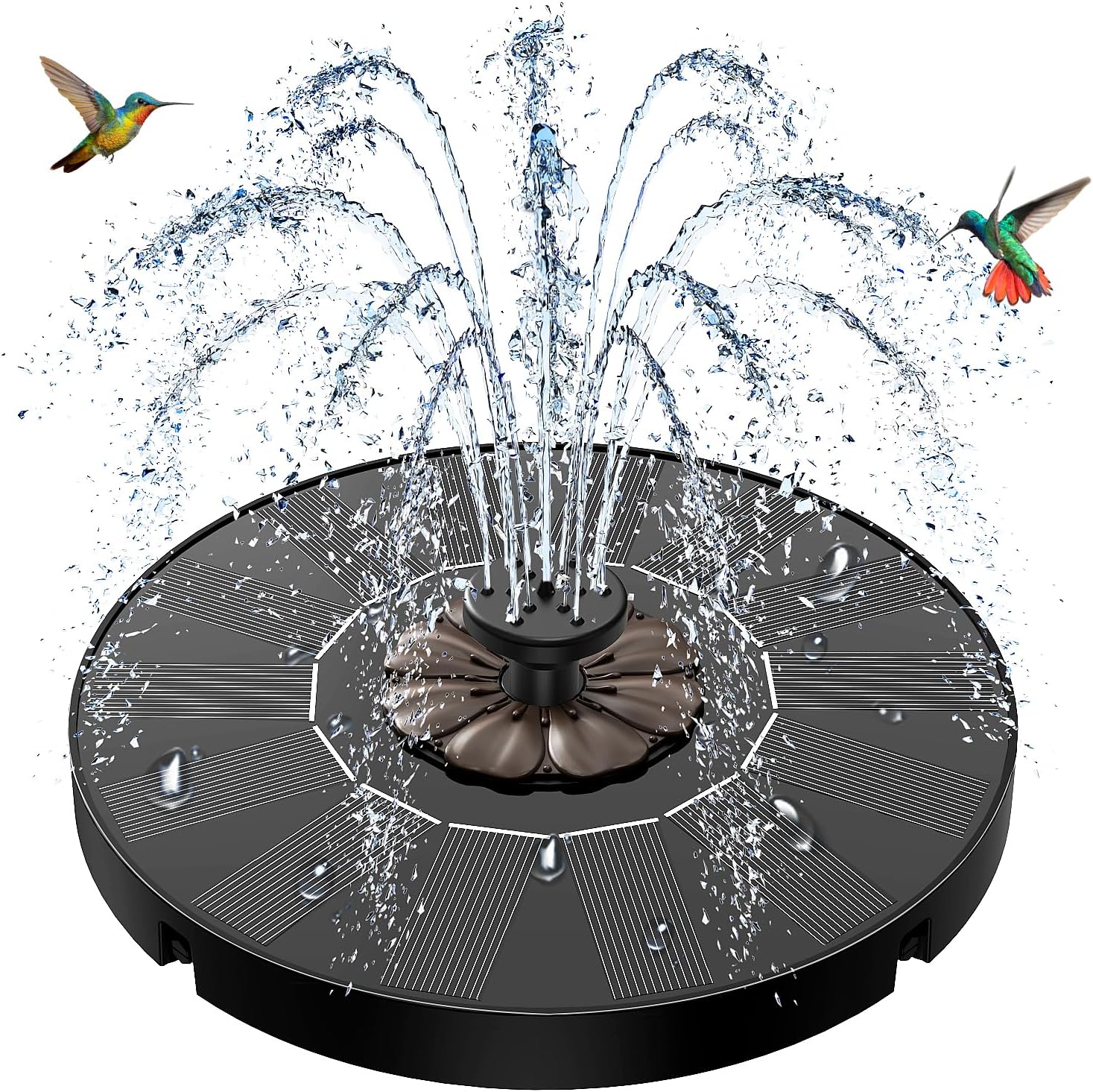 Fuente Solar Negra Bomba Solar Fuente de Agua Jardin