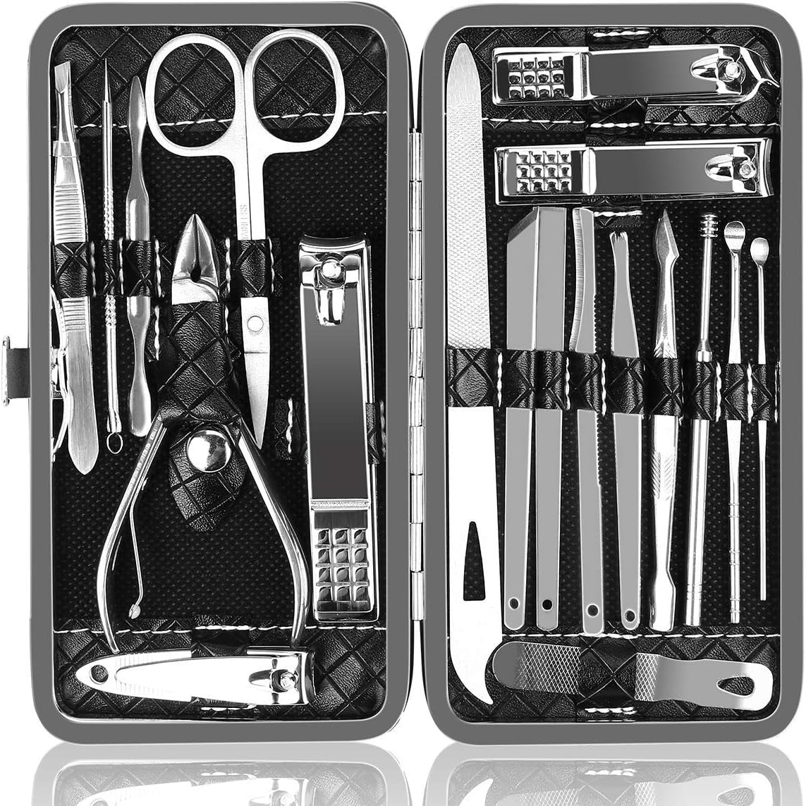 Kit de limpieza manicura 19 piezas negro pequeño