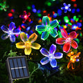 Guirnalda de luces solares de flores 50 led y 7 metros