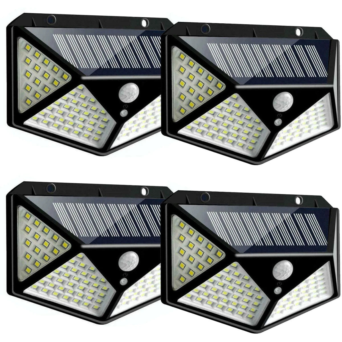 Paquete de 4 100 luces LED con sensor de movimiento para exteriores