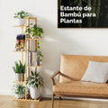 Soporte para plantas de bambú para plantas de interior (SOBREPEDIDO)