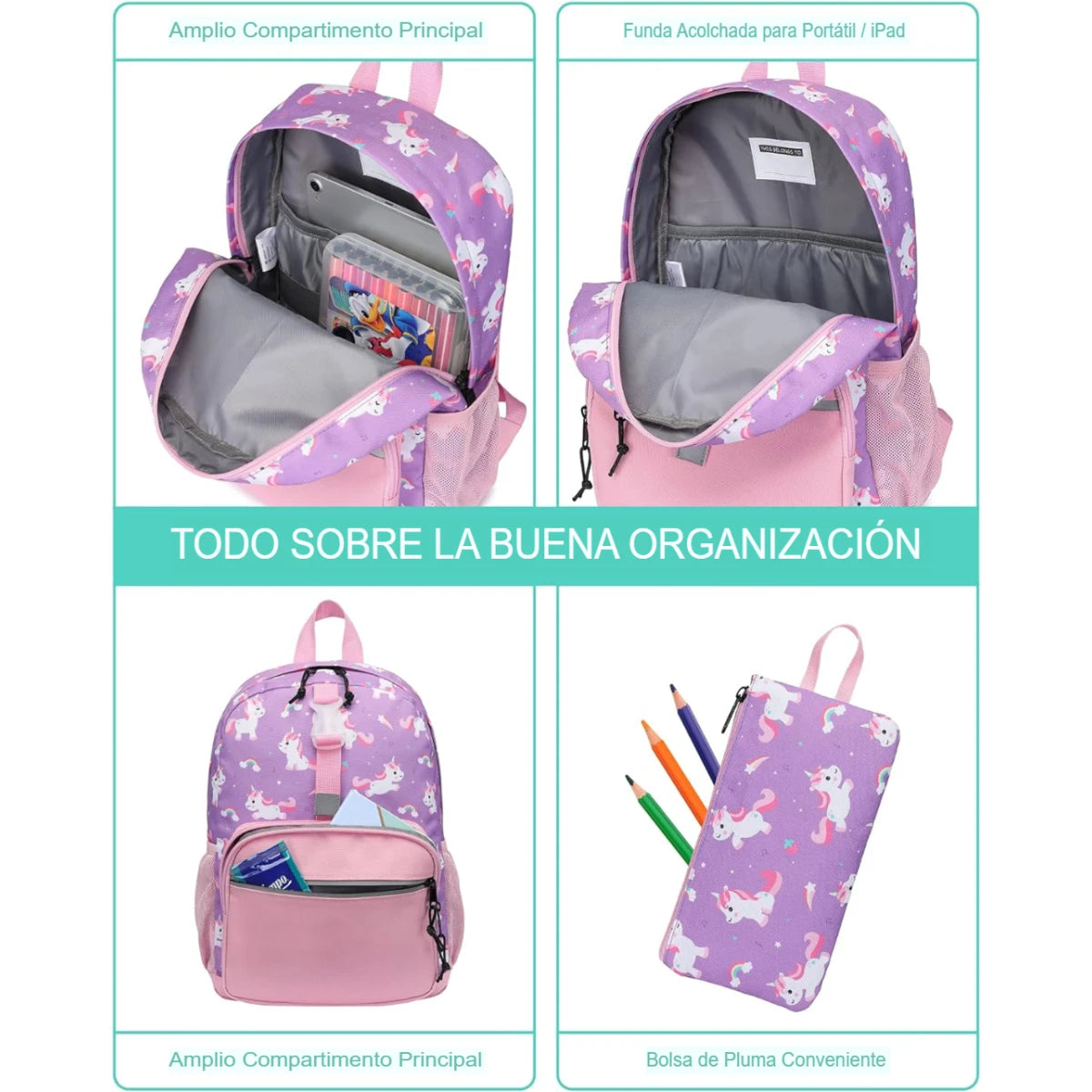 Mochila escolar para niñas