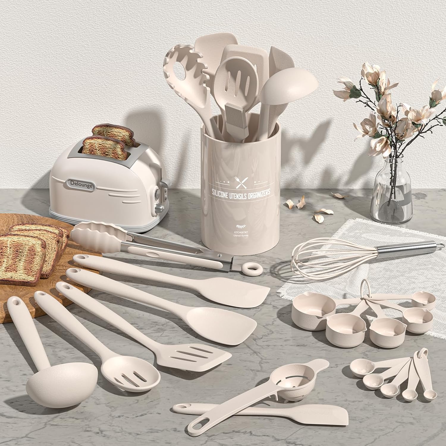 Juego de utensilios de cocina de silicona de 22 piezas