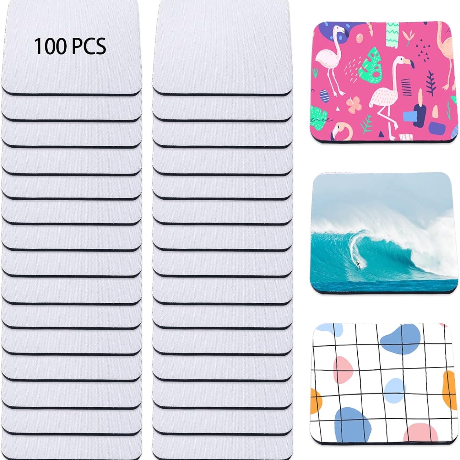 100 posavasos en blanco para sublimación SOBREPEDIDO