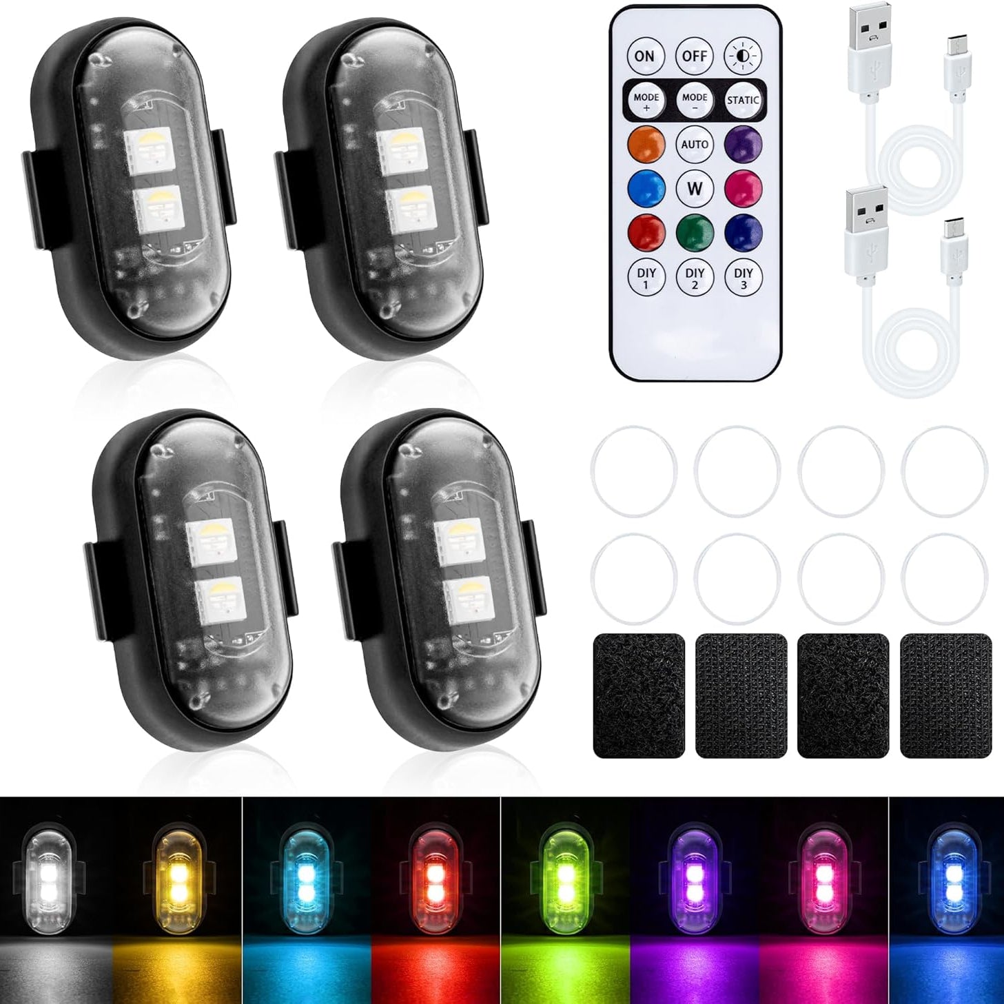 4 luces LED estroboscópicas inalámbricas SOBREPEDIDO