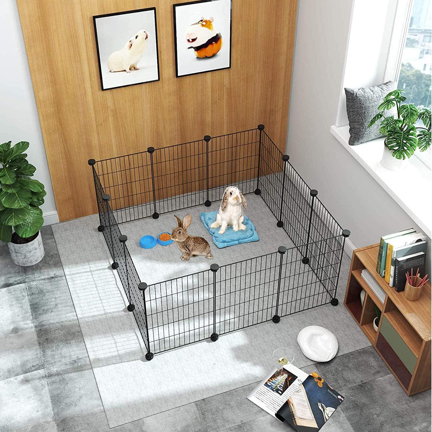 Corral de paneles de reja para mascotas pequeñas