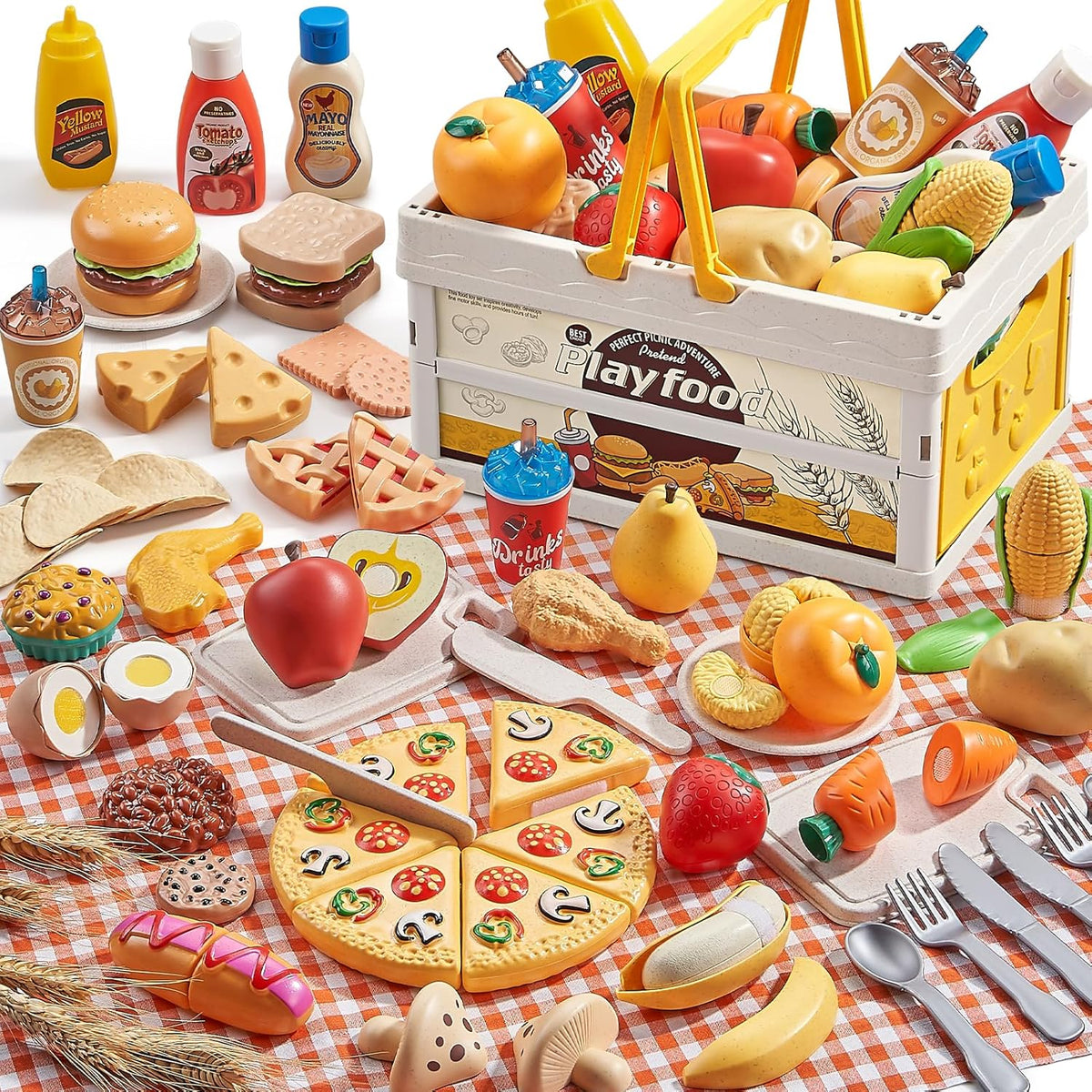Juegos de comida de 83 piezas juguete para la cocina de los niños