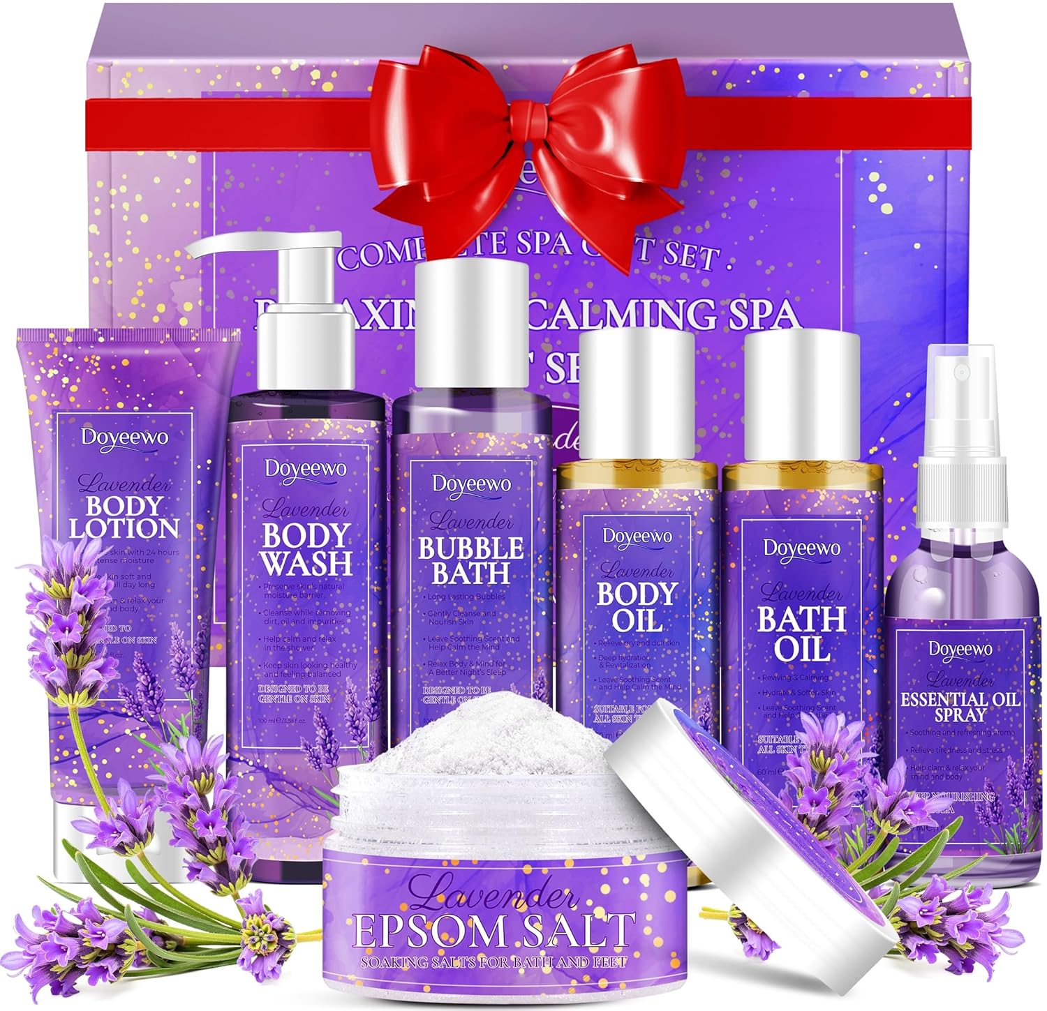 Kit de belleza de Lavanda lila para regalo san valentin