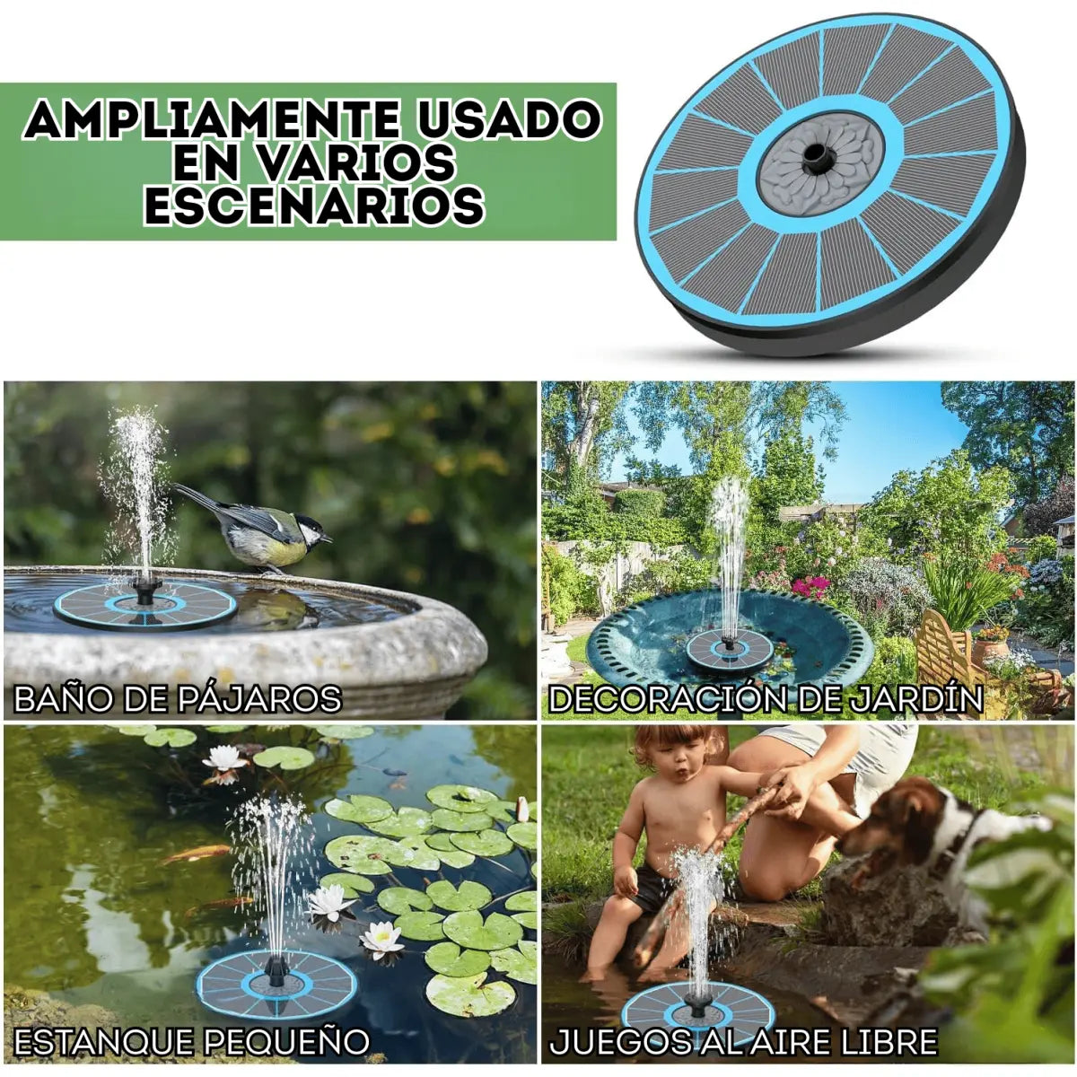 Fuente  de agua solar
