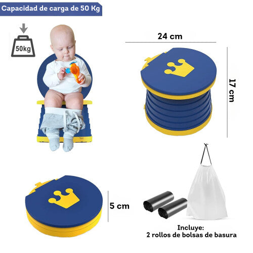 Mica Vasenilla Inodoro portátil azul de corona