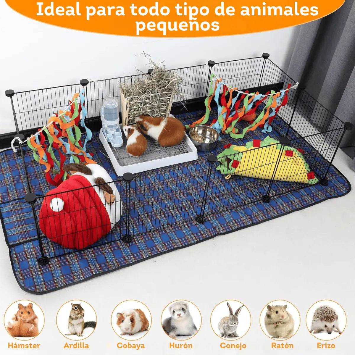 corralito de metal para mascotas pequeñas