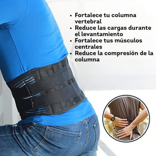 Camilla Espalda Dispositivo Estiramiento Lumbar Alivia Dolor Azul
