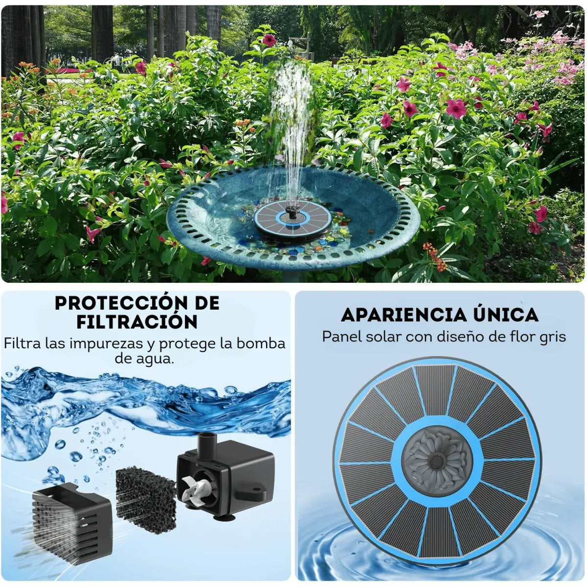 Fuente  de agua solar