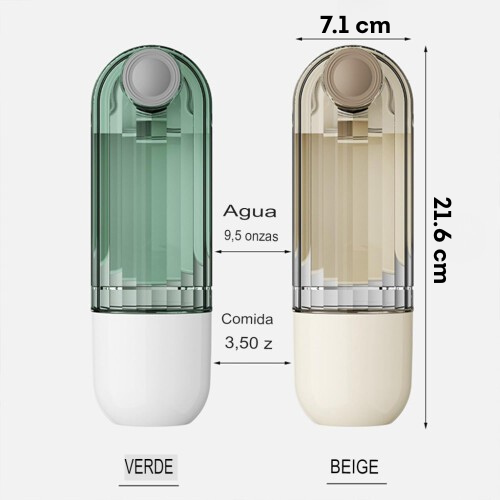 Botella de agua portátil para mascotas Beige