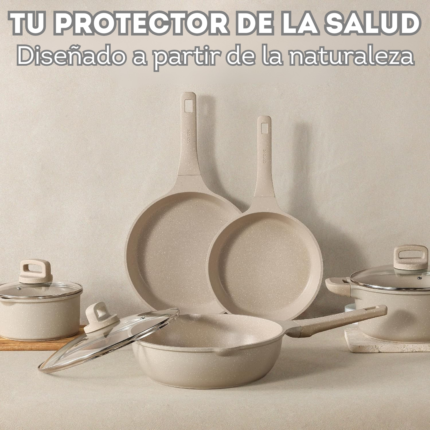 Ollas en granito de 10 piezas