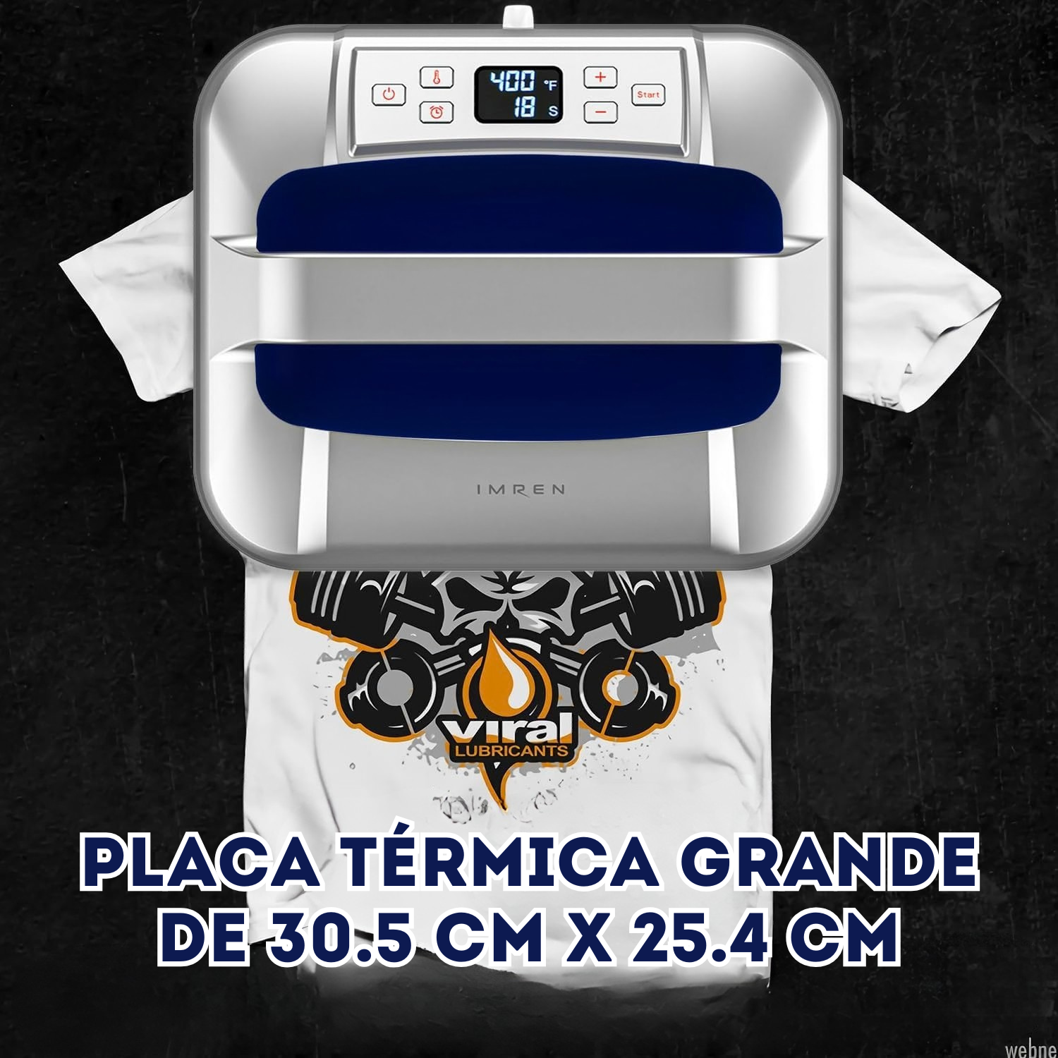 Prensa de calor de 30.5 cm x 25.4 cm (SOBRE PEDIDO)