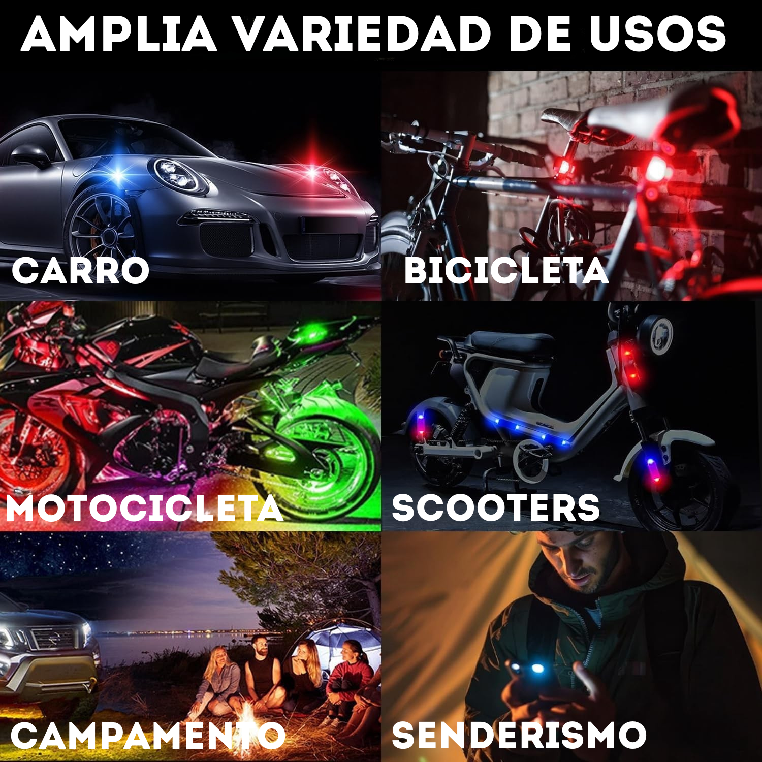 4 luces LED estroboscópicas inalámbricas SOBREPEDIDO