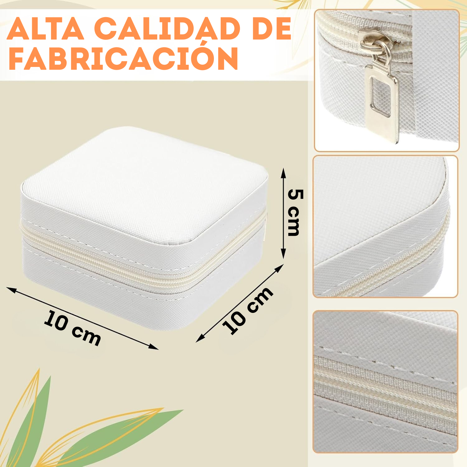 Joyero de viaje de 12 piezas BLANCO - ROSA  SOBREPEDIDO