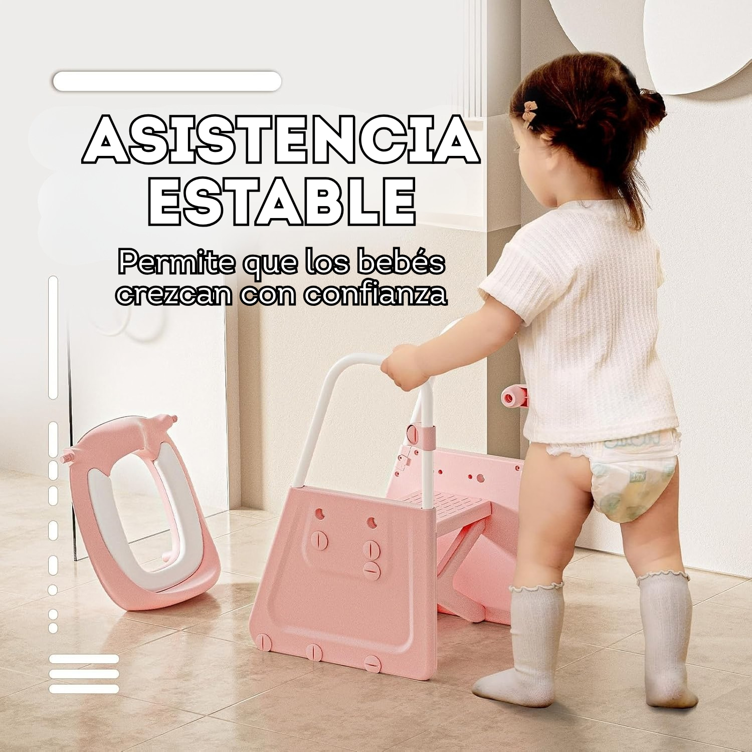 Asiento de inodoro 3 en 1 rosa para entrenamiento y taburete para niños pequeños (SOBRE PEDIDO)
