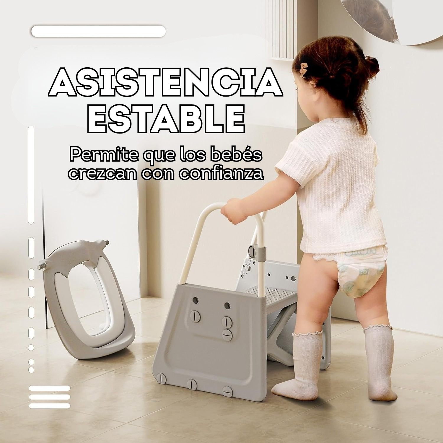 Asiento de inodoro 3 en 1 gris para entrenamiento y taburete para niños pequeños (SOBRE PEDIDO)
