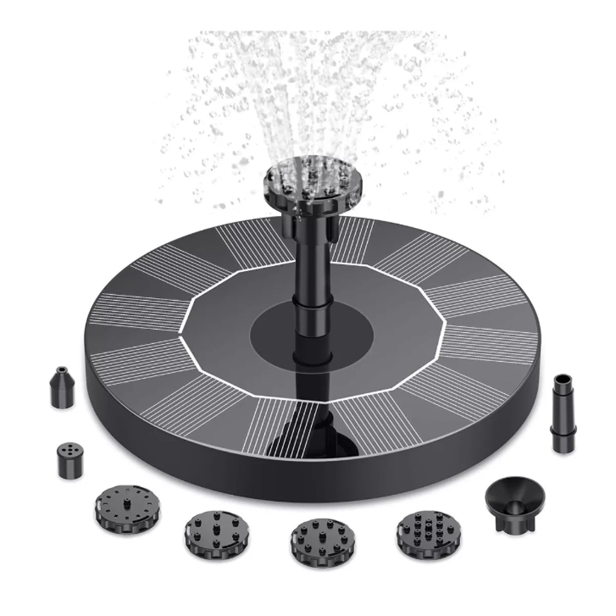 Fuente Solar Negra Pequeña Bomba Solar Fuente de Agua