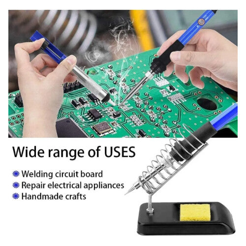 Set de soldadura electrica con estuche azul