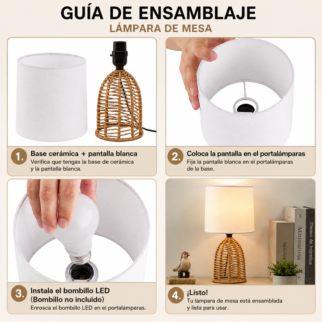 Juego de 2 lámparas de ratán  SOBREPEDIDO
